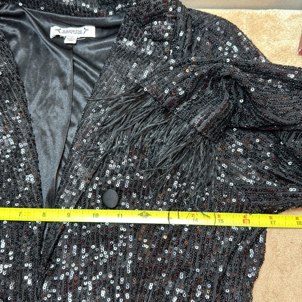NANATTE OSTRICH FEATHER sequined jacket 😍 - Picture 9 of 10